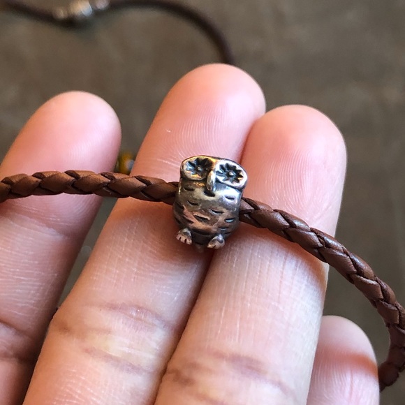 Pandora Leather Bracelet & Necklace Set with 7 Charms - Picture 9 of 12